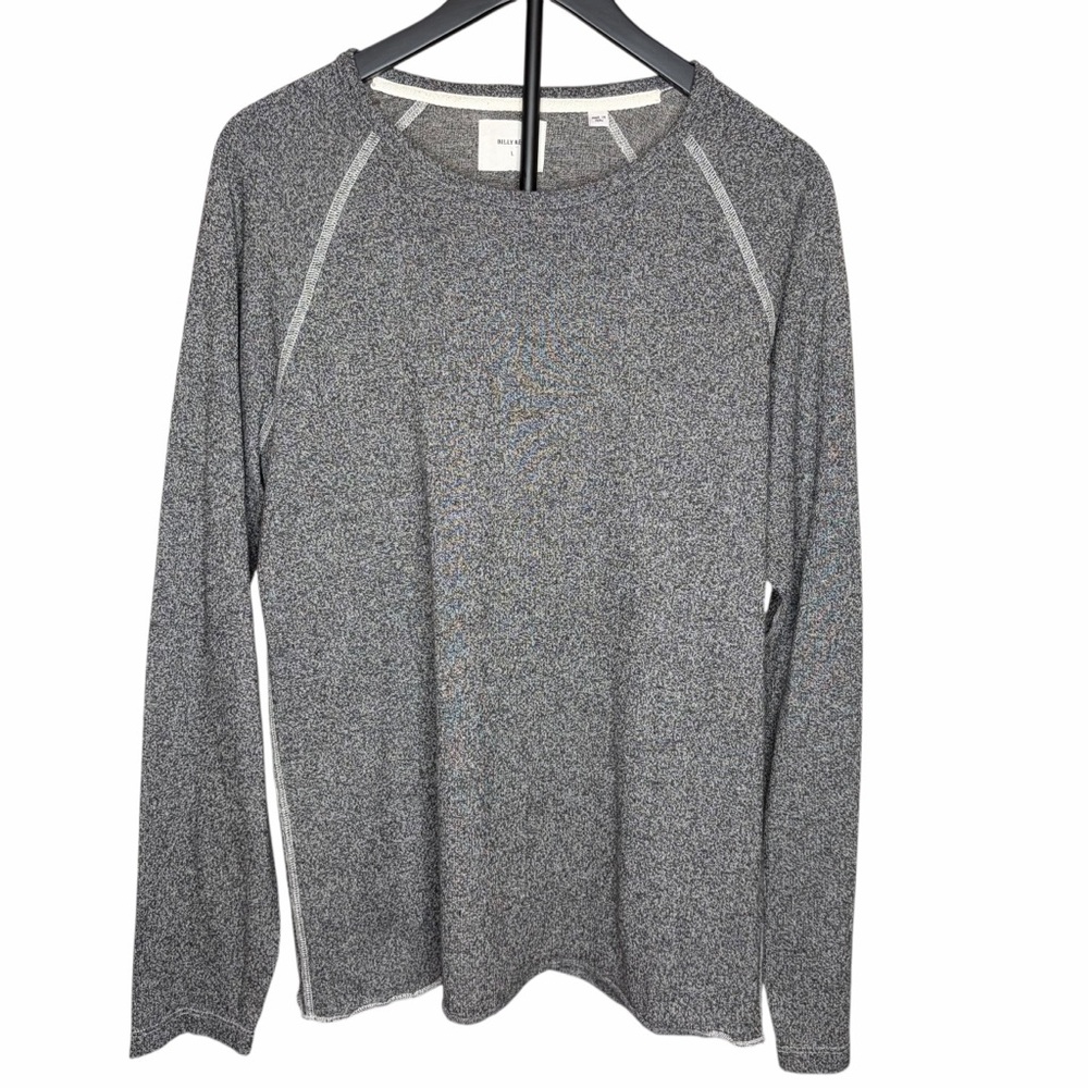 Billy Reid Charcoal Long Sleeve Tee Size L